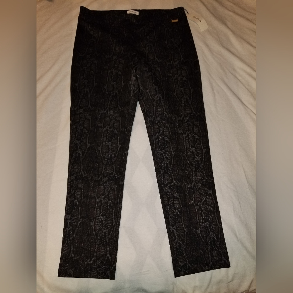NWT Calvin Klein Pants Women's Size L Color Dark Brown - Picture 2 of 10